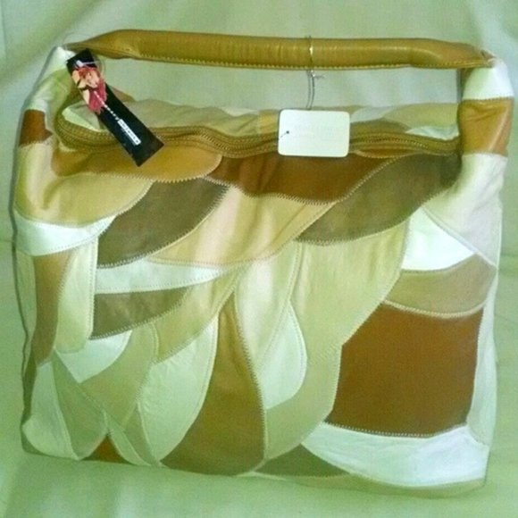 Vintage Rare Patchwork leather large handbag - Picture 2 of 13